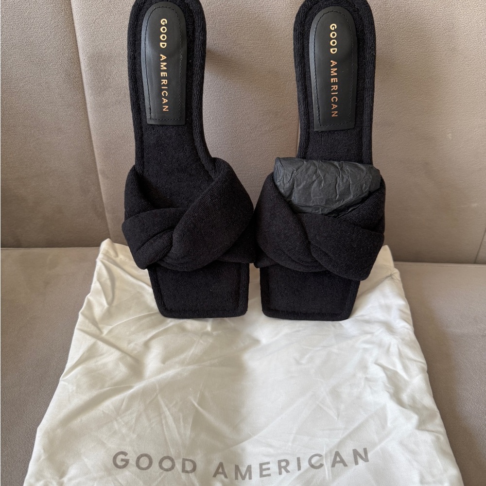 Good American Women's Black Knotted Slide Sandals